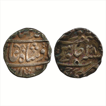 Muhammad Shah (1719-1748 AD), Silver Rupee, Sawai Jaipur Mint, RY 28, (KM 436.31). Very Fi