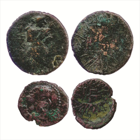 Paratarajas of Baluchistan (2), Koziya (c. 235-265AD), Copper double-drachma and drachma, 