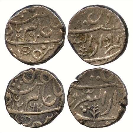 Gwalior, Jayaji Rao (1827-1833 AD), Silver Rupee (2), Burhanpur Mint, in the name of Shah 