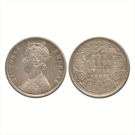 Victoria Empress, Silver Rupee, 1886, Calcutta Mint, C2/I(i)/'C' incused, (Unlisted in Pri