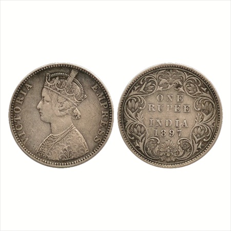 Victoria Empress, Silver Rupee, 1897, Bombay Mint, C2/I(ii)/'B' incused, (PR 183). Very Fi
