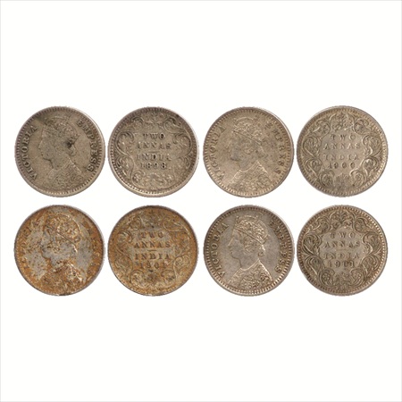 Victoria Empress, Silver 2 Annas (4), 1898, Bombay Mint, B/II/'B' incused, (PR 552), 1900,