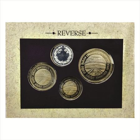 1991, 37th Commonwealth Parliamentary Conference, Proof set of 3 coins, 10 Rupees, 5 Rupee