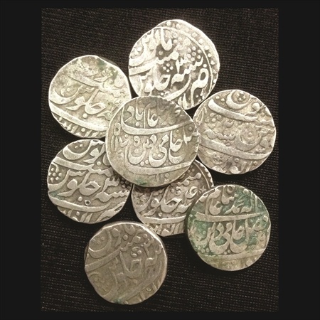 Rohilkhand, Silver Rupee (8), Anwala Mint. (8 Coins)