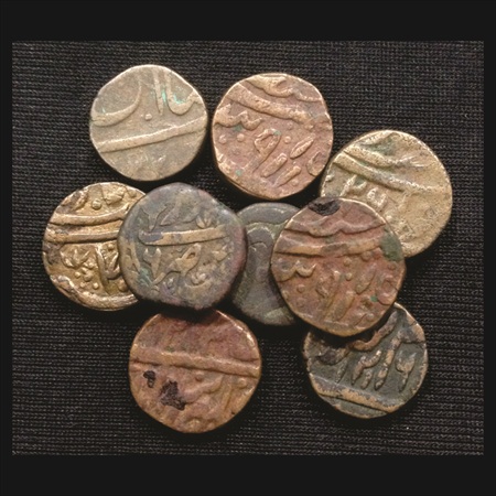 Rohilkhand, Copper Paisa (9), Najibabad and other mints, various types. (9 Coins)