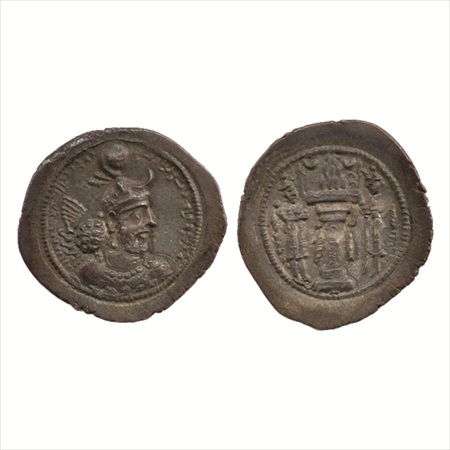 Yazdegard I (399-420 AD), Silver Drachm, no Mint-name, (MAC939-941), 4.07g. About Extremel