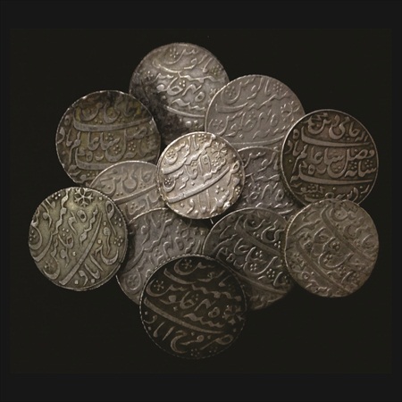Bengal Presidency, Silver Coins (14), 13x Farrukhabad Silver Rupee and 1x Murshidabad ½ Ru