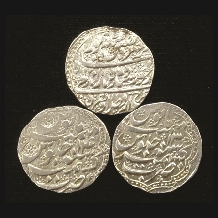 Afganistan, Taimur Shah Durrani, Silver Rupee (3), Kashmir Mint. (3 Coins)