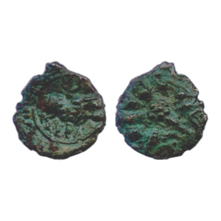 North Maharashtra/Khandesh region, Die-struck 'Vishnukundin' type coin (6th-7th Century AD