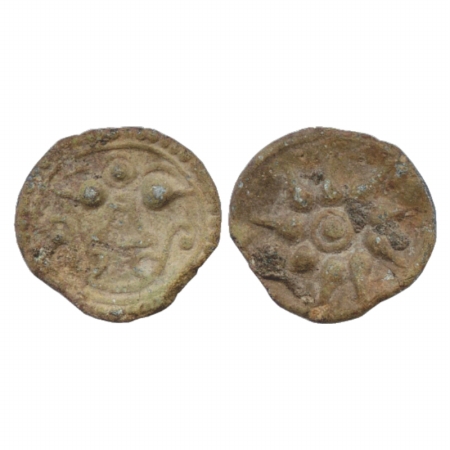 South Gujarat, Uninscribed and unattributable Lead coin of the Post-Gupta period, (6th-7th