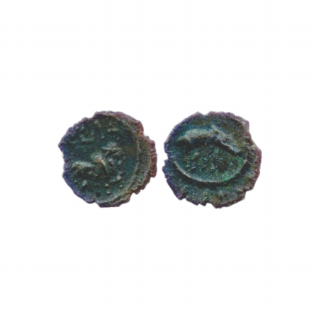 Pallavas of Kanchipuram, Alloyed Copper coin attributed to Mahendravarman I (c. 580-630 AD