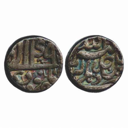 Akbar (1556-1605 AD), Silver Rupee, Delhi Mint, Farwardin 49, (KM 93.8). Very Fine+, Scarc