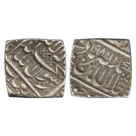 Akbar (1556-1605 AD), Silver Square Rupee, Jaunpur Mint, AH 968, (KM 82.3). Very Fine+, Ra