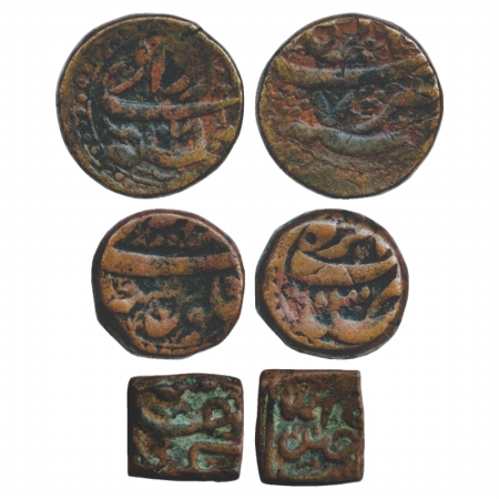 Jahangir (3) (1605-1627 AD), Copper Dam (2), Agra Mint, 'Rawani' Type, AH 1021/RY 7 and 'F