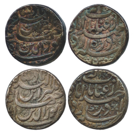 Jahangir (1605-1627 AD), Silver Rupee (2), Ahmadabad Mint, 'Inayat' Couplet, AH 1030/RY 15