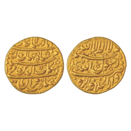 Shah Jahan (1628-1658 AD), Gold Mohur, Dar al-Khilafah Agra Mint, AH 1037/RY Ahd, 10.84g. 