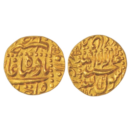 Shah Jahan (1628-1658 AD), Gold ¼ Mohur, Burhanpur Mint (not visible on the coin), AH (10)