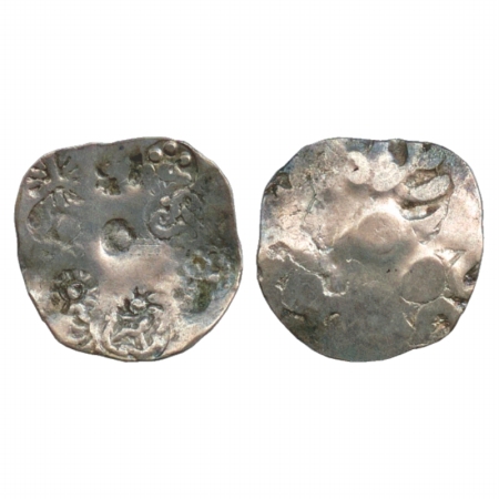 Archaic Silver punch-marked coin of Late Kosala series, ABCD symbolic configuration, (simi