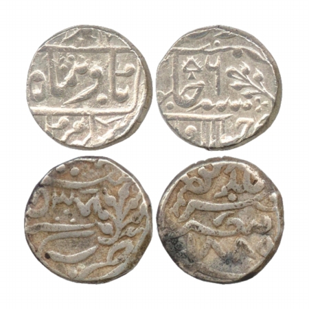 Indian State, Silver Rupee (2), Jhalawar, in the name of Bahadur Shah II, RY 6, (KM C28) a