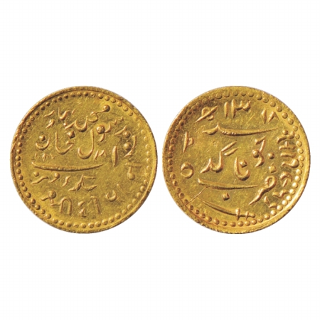 Junagadh, Gold Kori, in the name of Rasul Muhammad Khan (1891-1911 AD), AH 1318/VS 1956, 3
