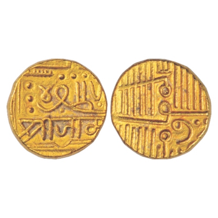 Nawanagar, Gold Kori, struck during the reign of Vibhaji (1852-1894 AD), 6.40g. With Nagri