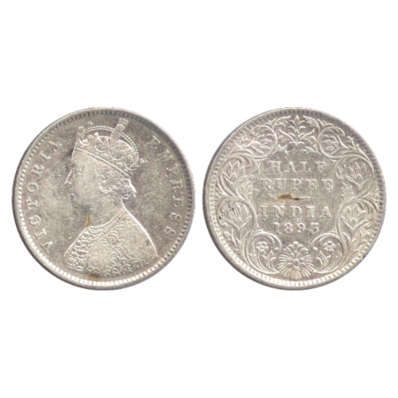 Victoria Empress, Silver ½ Rupee, 1893, Bombay Mint, A/I/'B' incused, (PR 303). Very Fine,