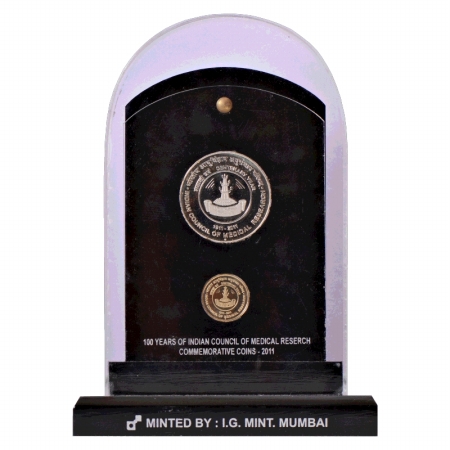 2011, 100 Years of Indian Council of Medical Research, Executive Proof set of 2 coins, 100