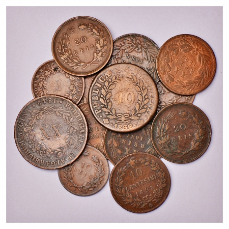 A group of 13 Copper coins of Portugal all 18th Century, various dates, types and denomina