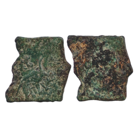 Satavahanas, King Sadavahana (c. 1st Century BC), Copper Karshapana, 8.45g. Obv: Elephant 