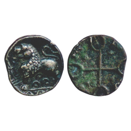 Satavahanas, temp. Gotamiputa Siri Satakani (c. 50-100 AD), Arsenical Potin coin of the 'l