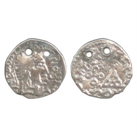 A Silver Portrait coin of Satavahana ruler Vasithiputa Siri Vijaya Satakani, (c. 196-202 A