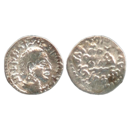 A Silver Portrait coin of Satavahana ruler Gotamiputa Siri Yajna Satakani, (c. 200-225 AD)
