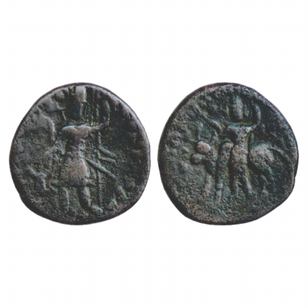 Kushans, Vasudeva (c. 180-220 AD), Copper light weight Tetradrachm, (MAC 3399-3401), 9.91g