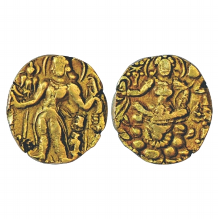 Gupta Empire, Heavy Gold Dinar of Chandra Gupta II (c. 375-415AD) or III (post-450AD), 'Ar