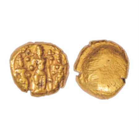 Vijayanagar, Venkatapathiraya III (1633-1646 AD), Gold Pagoda, 3.41g. Obv: God Venkatesvar