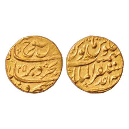 Farrukhsiyar (1713-1719 AD), Gold Mohur, 10.92g. Mustaqir ul-Mulk Akbarabad Mint, AH 1125/