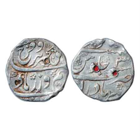 Farrukhsiyar (1713-1719 AD), Silver Rupee, Bahadurgarh Mint, RY 3, KM 377.15. Very Fine+, 