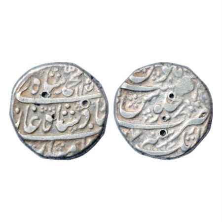 Muhammad Shah (1719-1748 AD), Silver Rupee, Atak Mint, AH 115x/RY 27, KM 436.8. Most of th