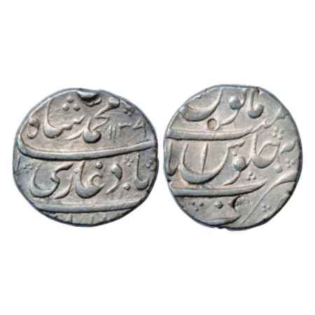 Muhammad Shah (1719-1748 AD), Silver Rupee, Nusratabad Mint, AH 1139, KM 436.48. Very Fine