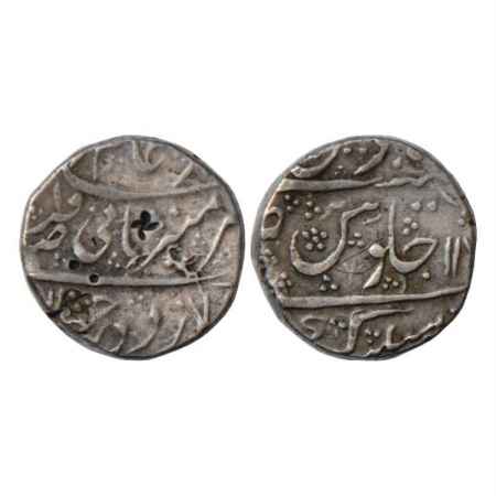 Alamgir II (1754-1759 AD), Silver Rupee, Medak Mint, AH 116x, 11.13g. Obv: Farsi couplet S