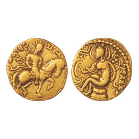 Gupta Empire, Chandra Gupta II (c.375-415AD), Gold Dinar of 'Horseman' type, Altekar Class