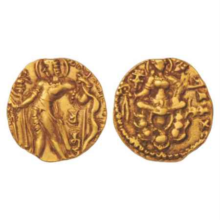 Gupta Empire, Chandra Gupta II (375-415 AD), Gold Dinar of 'Archer' type, Altekar Class II