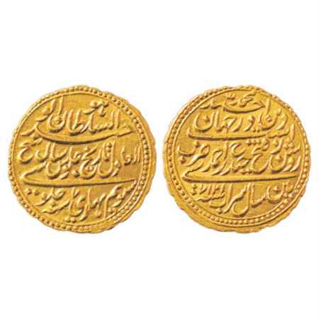 Mysore, Tipu Sultan (1782-1799), Gold Four Pagodas or 'Ahmadi', Pattan Mint, AM 1217 'Sara