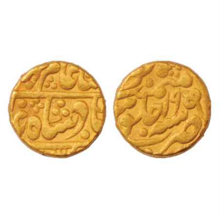 Bundi, Gold Mohur, 10.74g. Mughal Issue, Bundi (off flan) Mint, in the name of Shah Alam I