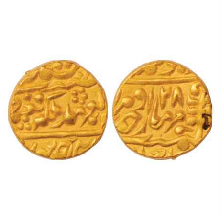 Jaipur, Madho Singh (1880-1922 AD), Gold Mohur, 10.89g. Sawai Jaipur Mint, in the name of 