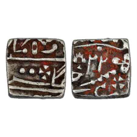 Kota, Silver Square Nazarana Rupee, Nandgaon Mint, in the name of Queen Victoria, 'Badshah