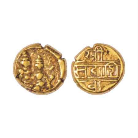 Vijayanagar, Tuluva Dynasty, Sadashivaraya (1543-1570 AD), Gold Pagoda, 3.42g. Obv: Vishnu