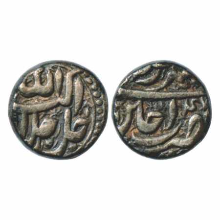 Akbar (1556-1605 AD), Silver Rupee, Ujjain Mint, Shahrewar 47, KM 93.16. Very Fine, Rare.