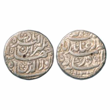 Jahangir (1605-1627 AD), Silver Rupee, Ahmadabad Mint, 'Inayat' Couplet, AH 1030/RY 15, KM