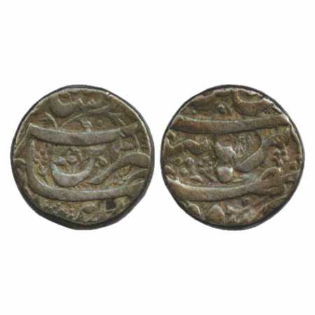 Jahangir (1605-1627 AD), Silver Rupee, Burhanpur Mint, 'Din Panah' Couplet and Fish mint m